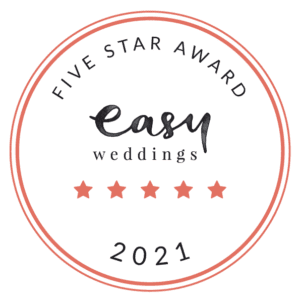 Easy Weddings 2021 Five Star Award